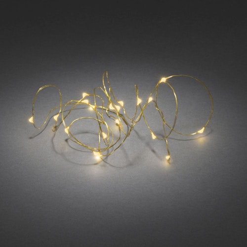 Konstsmide Weihnachtsbeleuchtung  Micro LED Lichterkette messingfarben Draht