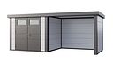 Vorschaubild Telluria Metallgerätehaus Classico 2724 mit Lounge Anbau small