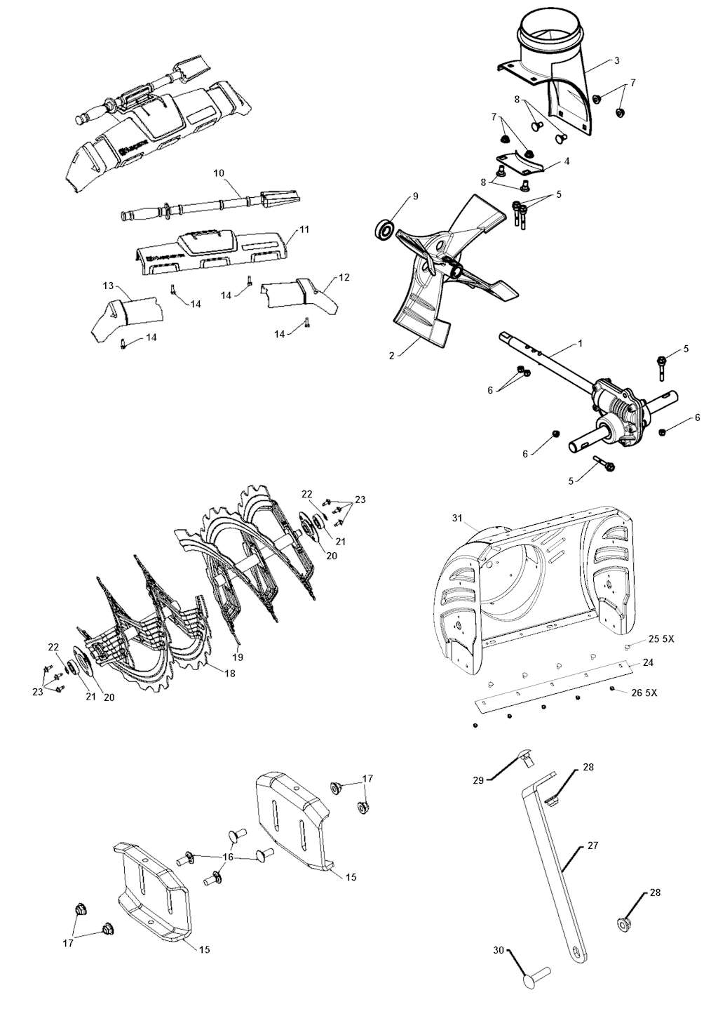 Explosionszeichnung Ersatzteile