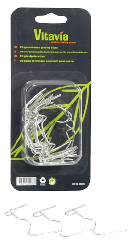 Vitavia Glasfederklammern, 20 Stück blank