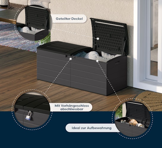 Suncast Kunststoff-Gartenbox 454 L