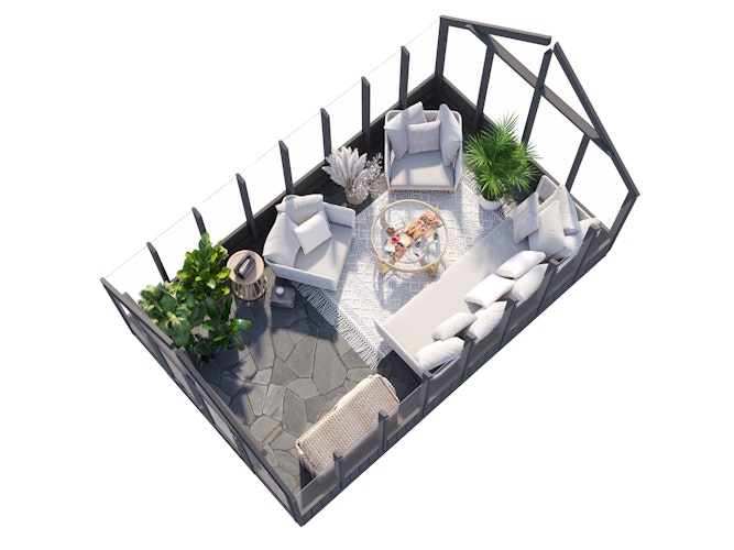 Palmako Gewächshaus / Pavillon / Glashaus Emilia 13,8  m² - 18 mm