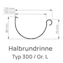 Vorschaubild Endstück rechts, RG100 Typ 300 anthrazit (1 Stück)