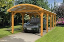 Vorschaubild Skan Holz Franken - Bogendach Einzelcarport aus Leimholz Breite 376 cm