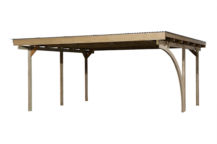 Weka Doppelcarport 616 A mit Rundbogen