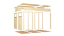 Vorschaubild Bertilo Element-Gartenhaus Cubus 3 Office inkl. Lounge-Anbau - 19 mm