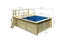 Vorschaubild Karibu Rechteck Pool Gr. 1 - 350 x 320 cm - kesseldruckimprägniert Sparset mit Filteranlage