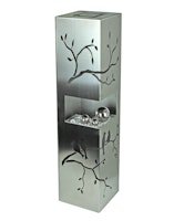 Garden Pleasure Edelstahl-Säule VÖGEL AUF ZWEIG mit Solarbeleuchtung