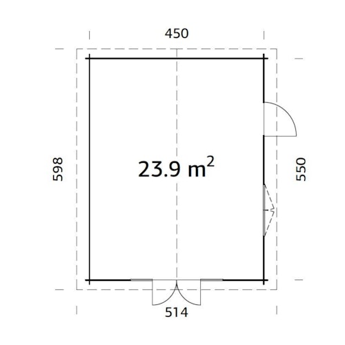 Palmako Gartenhaus Irene 23,9 m² - 44 mm