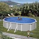 Vorschaubild myPOOL Swimming Pool Poolset Feeling Grau - Ovalform mit Stahlwandbecken Höhe 1,20 m