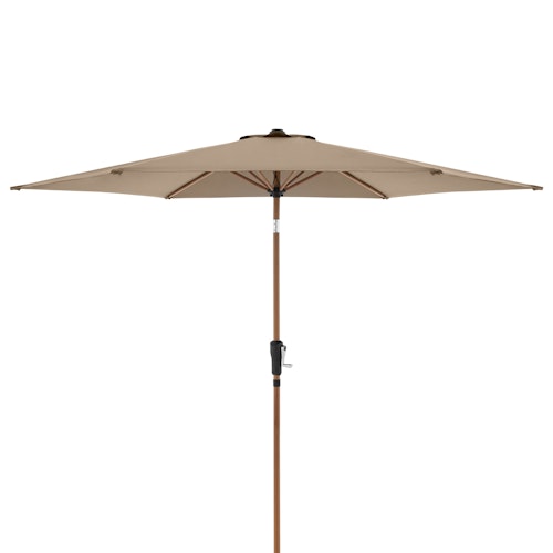 doppler Mittelmastschirm LIFE Woodstyle 305 Lift, Aluminium Holzoptik / 100 % Polyester 180 g/m² 