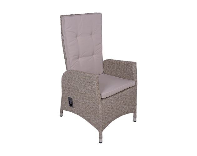 Garden Pleasure Gartenmöbel Set BRAGA 03, Tisch 180 x 90 + 4 Sessel, Polyrattan / Akazie / Kissen 100 % Polyester
