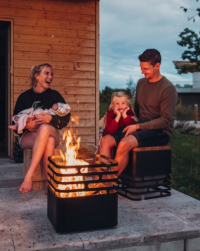 höfats CUBE Feuerkorb schwarz