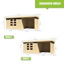 Vorschaubild Karibu Woodfeeling Gartenhaus Askola 2/3/3,5/4/5 m. 240 cm Schleppdach/Seiten- und Rückwand in Lamellenoptik