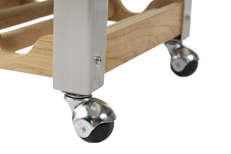 Diamond Garden Weintrolley MERLOT, Edelstahl / Premium Teak