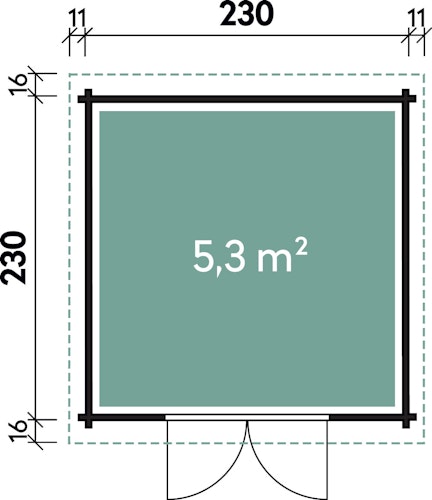 Wolff Finnhaus Gartenhaus Gerätehaus Lyon A/B - Aktionsmodell