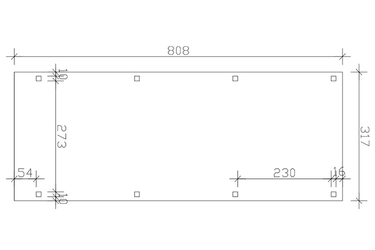 Skan Holz Fichtelberg - Satteldach Einzelcarport Breite 317 cm
