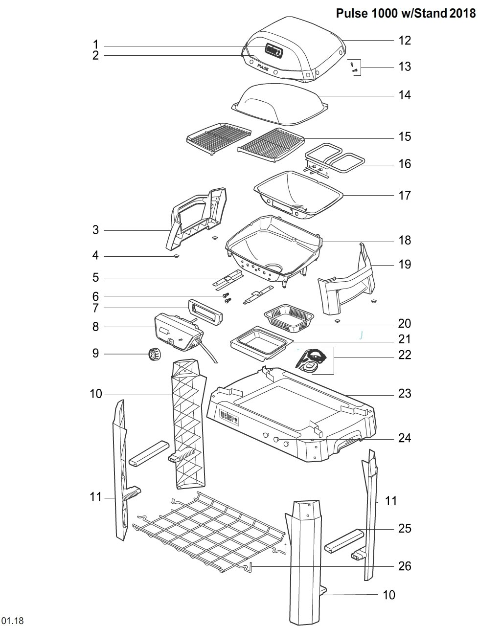Explosionszeichnung Ersatzteile