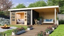 Vorschaubild Karibu Woodfeeling Gartenhaus Northeim 4 inkl. 300 cm Schleppdach und Rückwand