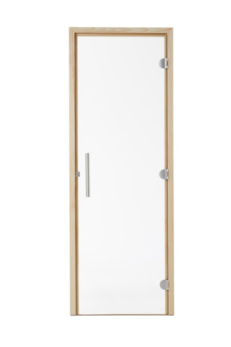 Infraworld Saunatür Exklusiv 1/2/3 und Large mit Holzrahmen und Türgriff - 8 mm ESG (ohne Schwelle)