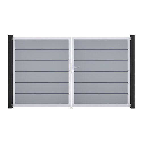 GroJa BasicLine Premium Doppeltor Rahmen Aluminium EV1 3000 x 1800 mm