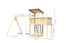 Vorschaubild Akubi Kinderspielturm Anna mit Pultdach inkl. Doppelschaukel und Anbauplattform