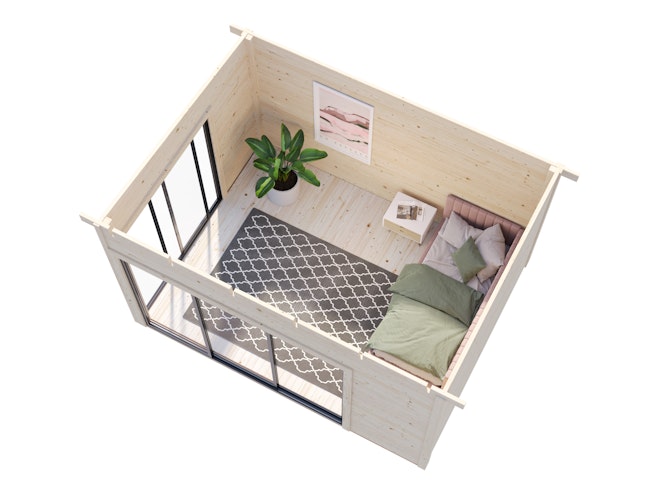 Palmako Gartenhaus Andrea 11,2 m² mit Schiebetür - 44 mm