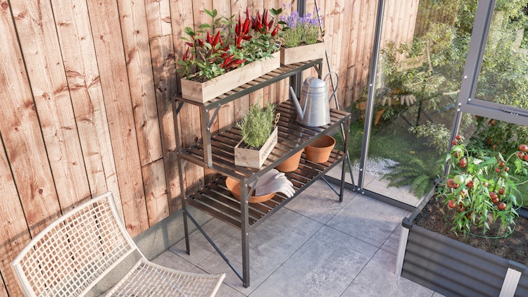 Vitavia Aluminium-Tisch mit 1 oder 2 Ebenen