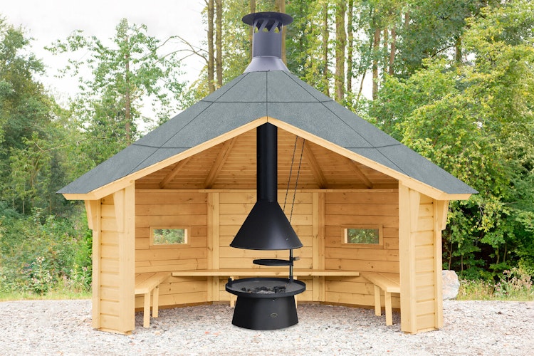 Wolff Finnhaus Wetterschutzhütte / Grillhütte Wanja 3327 XL 45
