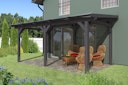 Vorschaubild Skan Holz Siena aus Leimholz mit Mittelpfosten Breite 541 cm freistehende Terrassenüberdachung
