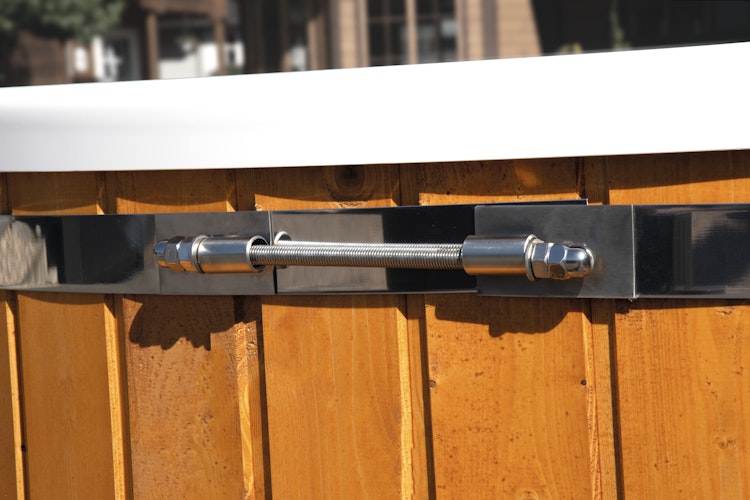 Wolff Finnhaus Badebottich Hot Tub Typ 1 Ø 200 cm mit Acrylwanne