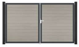 GroJa Solid Tor 2-flügelig 3000 x 1800 mm, Alu-Rahmen Anthrazit DB 703Zubehörbild
