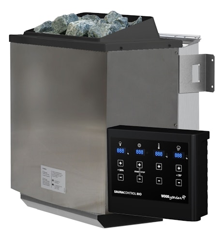 Karibu 9 kW Bio-Kombiofen Saunaofen anthrazit inkl. Steuergerät EASY schwarz - Sparset