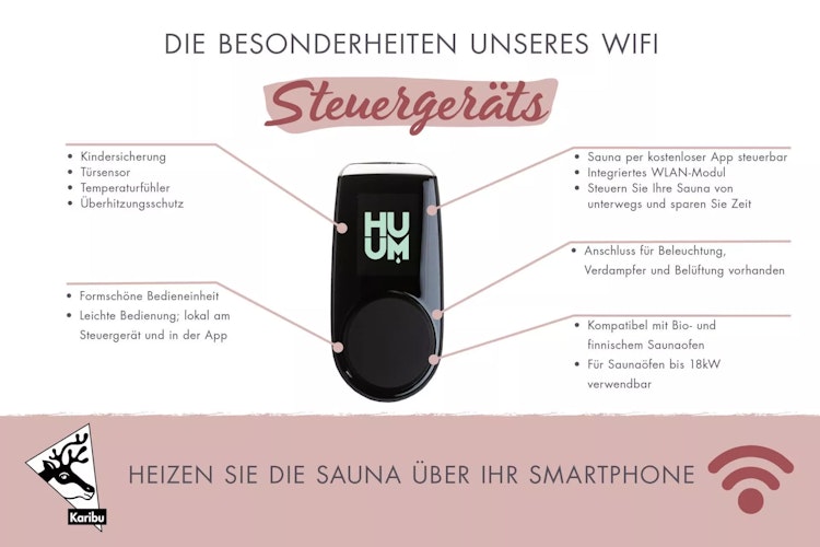 Huum Wlan Sauna Steuergerät "UKU WIFI" mit App-Funktion by Karibu