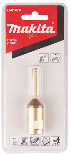 Makita Diamant-Hohlbohrkrone 6mm M14 D-61070