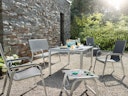 Vorschaubild Kettler Hocker BASIC PLUS, Aluminium Silber / Outdoorgewebe Anthrazit