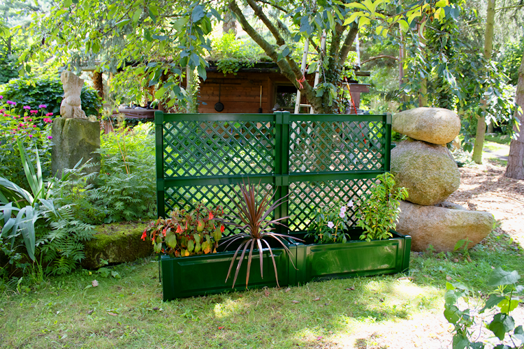 KHW Pflanzkasten groß mit Spalier 100 cm (2-tlg.) 2er Set