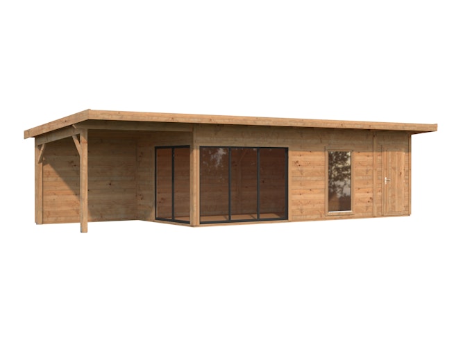 Palmako Gartenhaus Andrea 21,1 + 7,9 m² Slide - 44 mm