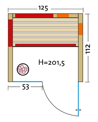 Infraworld Infrarotkabine TrioSol Glas 125 Tanne VG inkl. 5-teiligem gratis Zubehörset