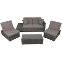 Vorschaubild Garden Pleasure Lounge Set ALCUDIA, Aluminium / Polyrattan / Kissen 100 % Polyester