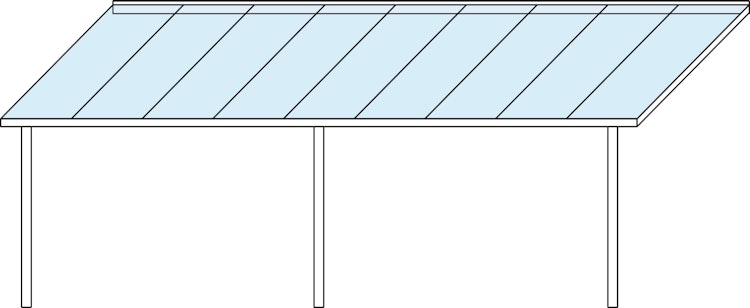 Gutta Standard Terrassendachsystem Typ A/B/C weiß/anthrazit