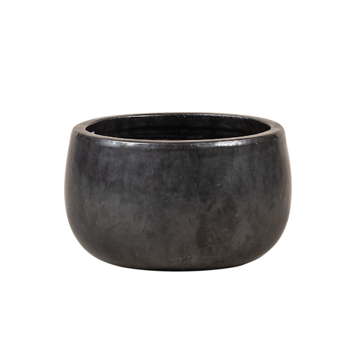 Vosteen Design Blumentopf /  Pflanzgefäß Terrakotta schwarz ø 37 cm x H 22 cm