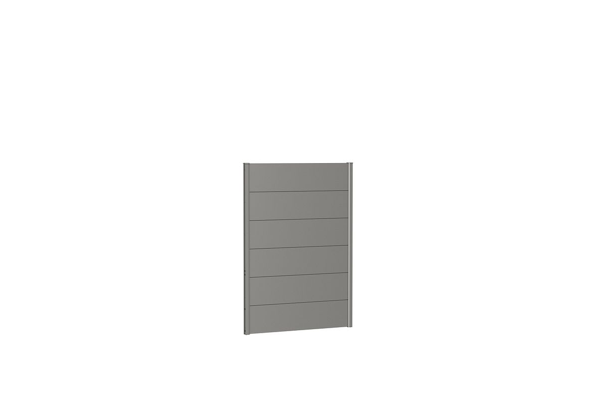 Biohort Wandpaneele für Sichtschutz B 100 x H 135 cm Ohne Acrylglas quarzgrau-metallic