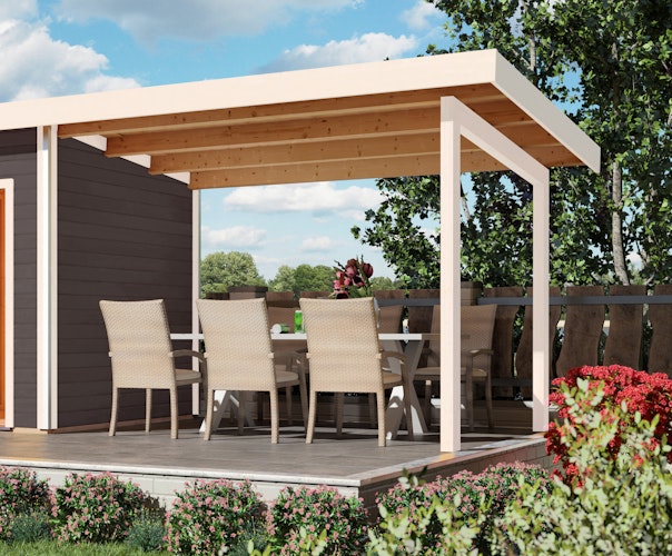 Karibu Schleppdach für Gartensaunen Skrollan 2+3