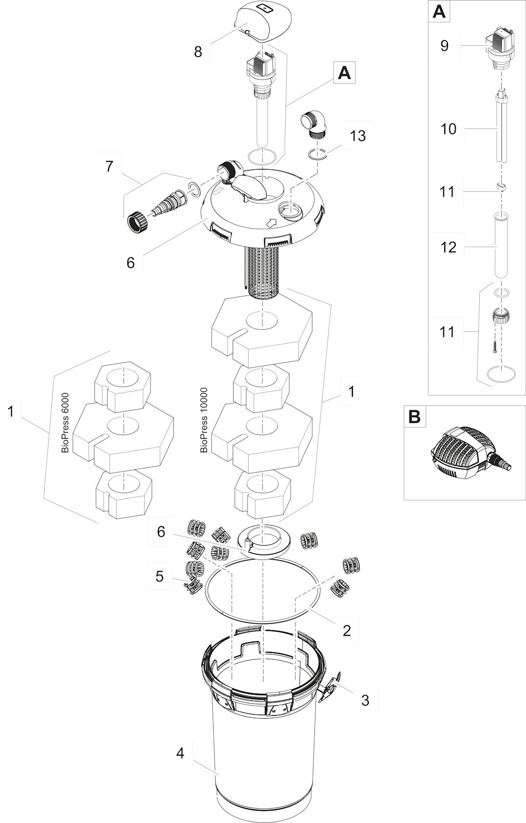 Explosionszeichnung Ersatzteile