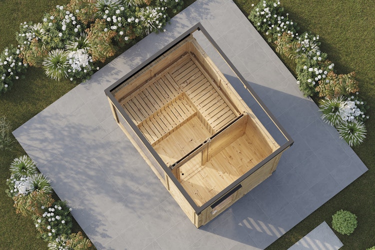 Wolff Finnhaus Saunahaus Sontje 3323 mit Vorraum