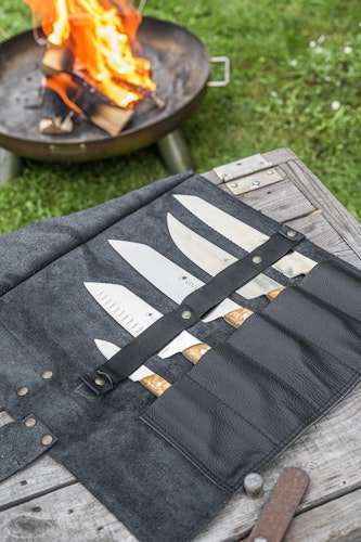 DICK Leder-Rolltasche VIVUM 5-teilig schwarz