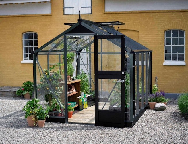 Juliana Gewächshaus Compact SET - 5 m² / 6,6 m² / 8,2 m² inkl. Fundamentrahmen