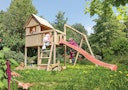 Vorschaubild Akubi Kinderspielturm Frieda mit Rutsche und Doppelschaukelanbau (Set B)