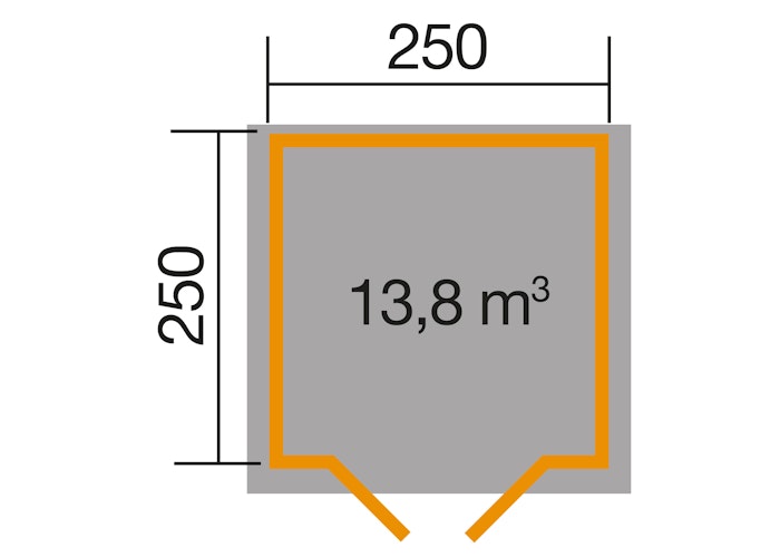 Weka Gartenhaus 209 - 28 mm